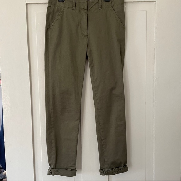 Veronica Beard Army Green Coach Cuffed Pants - Picture 5 of 11